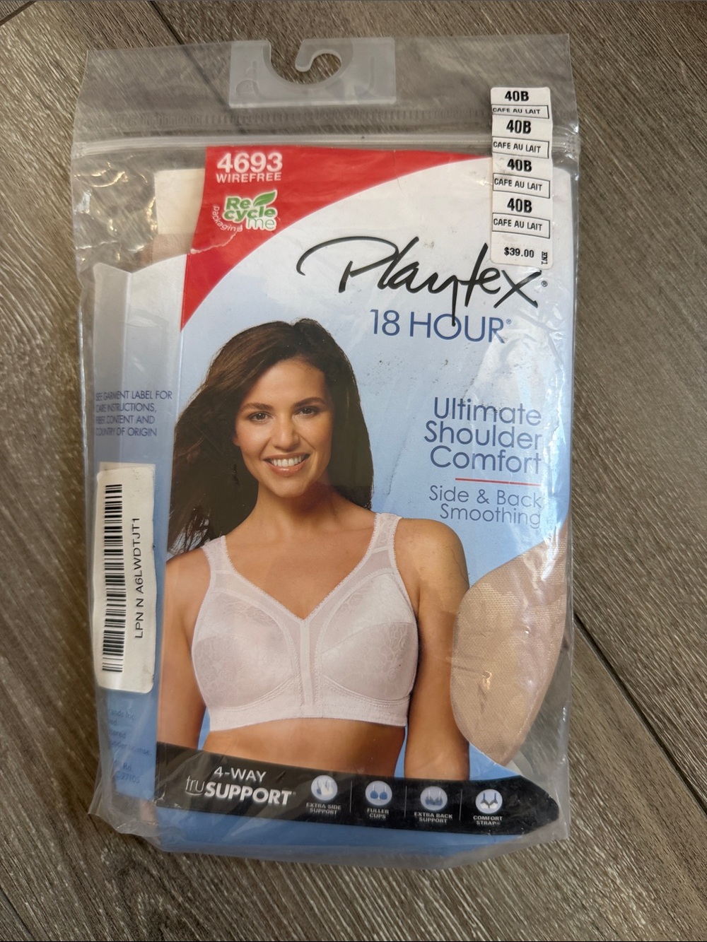 Playtex 18 Hour Ultimate Shoulder Comfort Bra - White